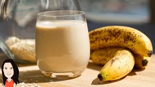 Banana Oatmeal Smoothie  Easy Vegan Breakfast Recipe [upl. by Pembrook966]