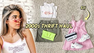 HUGE 2000s THRIFT HAUL ☆ bebe guess harley davidson nike  more [upl. by Nylodnewg]