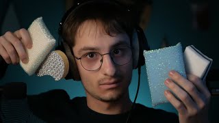 ASMR with SPONGES Scratching tapping etc [upl. by Sidoeht]