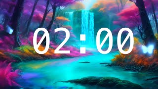 2 Minute Countdown Timer with Alarm  Fantasy Worlds Calming Music  Classroom Timers [upl. by Edra]