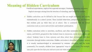 33Understanding of hidden and enacted curriculum [upl. by Gargan]