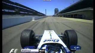 Montoya got black flagged on USA GP 2004 [upl. by Artinek]