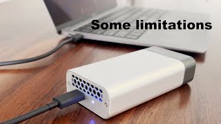 QNAP QNAT310G1T review Thunderbolt to 10 Gigabit Ethernet adapter [upl. by Ahsinod]