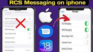 Come abilitare i messaggi RCS su iPhone  Correggere la messaggistica RCS su iOS 18 [upl. by Brigham]