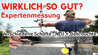 Experten Schaftmessung Verschiedene Carbonschäfte NEU und beschossen Bogensport Extrem Archery 🏅🔝 [upl. by Rayle]