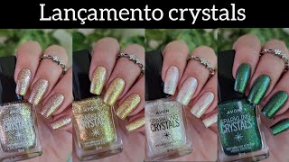 ESMALTE AVON SPARKLING CRYSTAL NOVAS CORES LANÇAMENTO 2024 [upl. by Yennor]