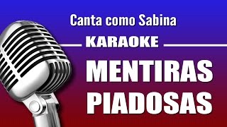 Sabina  Mentiras Piadosas  Karaoke Vision [upl. by Idmann216]