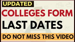 Updated video Last dates of MBA colleges forms  Important Dates Exam Accepted Cutoffs Form Fees [upl. by Ultima]