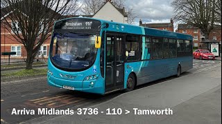 Arriva Midlands 3736 VDL SB200 MX09EKR [upl. by Napra508]