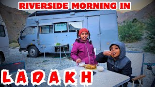 EP 379😍OMG😍WE FOUND A HEAVENLY PLACE TO PARK OUR CAMPERVANS IN LADAKH RIVERSIDE CAMPING IN LADAKH [upl. by Epps]