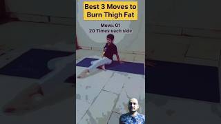 Best 3 Moves to burn thighs fat yoga [upl. by Eimareg364]