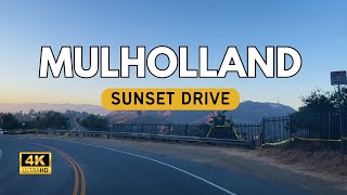 4K  MULHOLLAND DRIVE TO HOLLYWOOD BLVD AT SUNSET  2023  LOS ANGELES  RELAXING ASMR  NO MUSIC [upl. by Stephie]