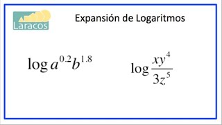 Como expandir logaritmos ejemplo 1 [upl. by Borgeson]