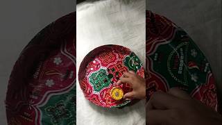 Simple thali Decoration ❣️❣️sorts art subscribe youtubeshorts craft [upl. by Eiramadnil]