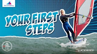 START WINDSURFING Learn How To Windsurf  Basic First Steps [upl. by Artnoed]