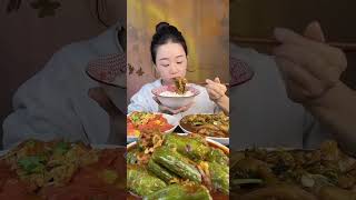 Stirfried egg plant tomato chicken eggs tasting show 가지볶음 토마토계란 시식쇼 LIN VLOG먹방 2155 [upl. by Natye]