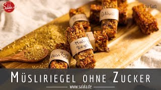 Müsliriegel selber machen mit Haselnuss und Mandel ohne Honig ACHTUNG Nicht Low Carb konform [upl. by Annabella]