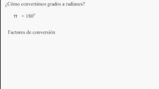 conversion entre grados y radianes [upl. by Odelle]