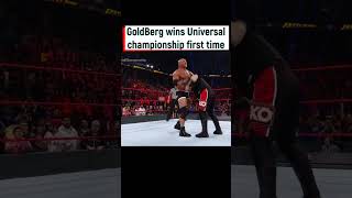 Bill Goldberg wins universal championshipshorts wwewrestler goldberg [upl. by Ploch396]