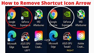 How to remove shortcut arrow from desktop icons in Windows 10 11 [upl. by Beall]