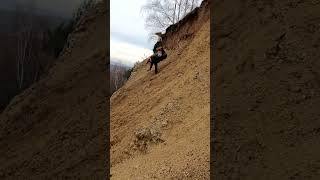 Dirt Bike Hill Climb BIG Fail [upl. by Leksehc486]