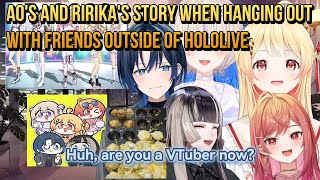 Aos and Ririkas Story When Hanging Out with Friends outside of Hololive Hololive Clips [upl. by Hepsoj]