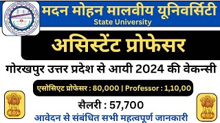 Assistant Professor Vacancy 2024  Gorakhpur Uttar Pradesh  Associate Professor  Salary 57700 [upl. by Anahpos664]