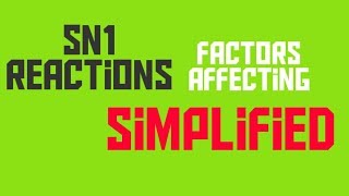 Factors affecting SN1 reactionNucleophilic substitution reaction Organic chemistry [upl. by Metabel]