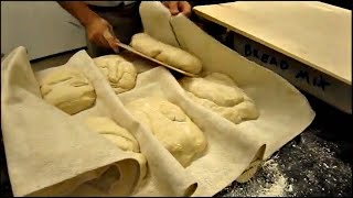 How to Shape and Handle Ciabatta Bread  Shape Wet Sticky Dough [upl. by Rosenwald]