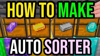 EASIEST AUTO SORTER in Minecraft Bedrock 2024  Item Storage System Tutorial [upl. by Kuebbing744]