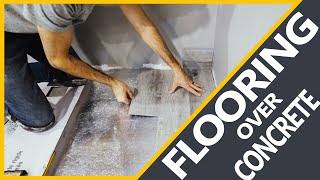 How to Install Vinyl or Laminate Floors in a Basement Over a Concrete Slab [upl. by Hayalat]