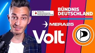 5 kleine Parteien einfach erklärt  Europawahl Volt Piraten amp Co [upl. by Durrell741]