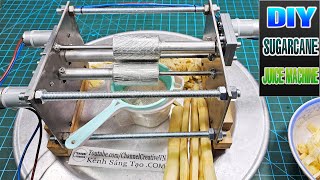 How to make Sugarcane Juice machine at home using 555 Gear Box Motor and Aluminum pestle [upl. by Allebasi]