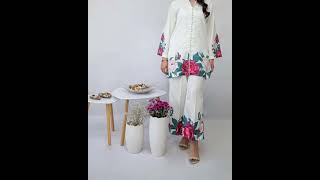 Plain and overall print ladies shirt design ideas for summer ladies kurta trending design [upl. by Viviene840]