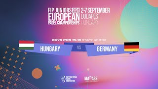 🇭🇺 HUNGARY vs GERMANY 🇩🇪  Pos 15 16  Boys  FIP JUNIORS EUROPEAN PADEL CHAMPIONSHIPS  GS [upl. by Stanislaw]