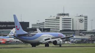 TUIfly Boeing 737 MAX 8 Landing Schiphol Airport Amsterdam  Back from Burgas with Boeing 737 MAX [upl. by Keel51]