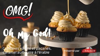 Cupcakes vanille et pacanes caramel au beurre à l’érable [upl. by Eeresed]