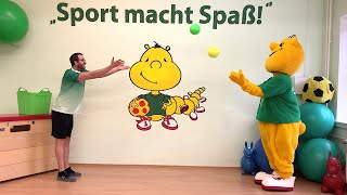 Kindersport zuhause  Fit mit Sportikus Teil 21 Werfen und Fangen [upl. by Rebmyt445]