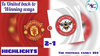 HIGHLIGHTS  Man Utd 21 Brentford  PREMIER LEAGUE Match week 8 [upl. by Tandi]