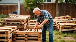 Beyond Imagination 70YearOld Craftsman To Magic From Pallet Wood To Elevate Your Home A MustSee [upl. by Anema788]