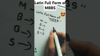 MBBS Ka Full Form  Latin Full Form of MBBS mbbs doctor fullform youtube shorts [upl. by Ffej634]