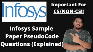 Infosys PseudoCode Questions  Solved Sample Paper Pseudocode 🔥🔥 [upl. by Eitnom106]