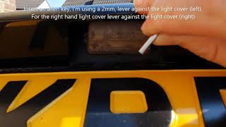 How To Replace Rear Number Plate Lights  Peugeot 206 [upl. by Sebastiano]