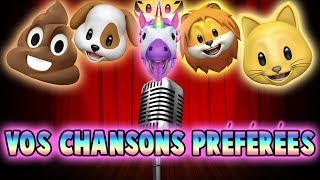 LES ANIMOJIS CHANTENT 10 CHANSONS EN 2MN [upl. by Mohun148]