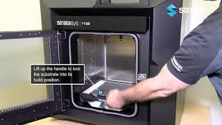 Stratasys Academy  F120 and F123 Series Removing and Installing a Build Tray [upl. by Frodina]