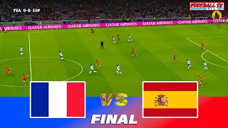 FRANCE vs SPAIN  Olympic Games 2024 Final  Full Match All Goals  PES 21 Game Simulation [upl. by Nauwtna]