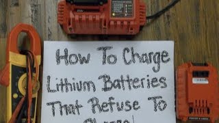 How to charge Porter Cable 20V Lithium Batterys that wont charge Easy [upl. by Mossman]