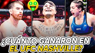 Salarios amp Bonificaciones del UFC Nashville🤑🤑🤑  ¿Cuánto GANARON los PELEADORES en el UFC Nashville [upl. by Thirzia]