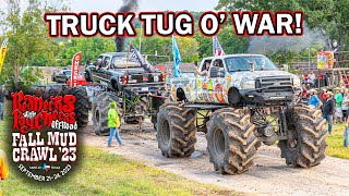 Rednecks with Paychecks Fall Mud Crawl 2023 Truck Tug o War  Offroad Mud Trucks go to War [upl. by Akienahs]