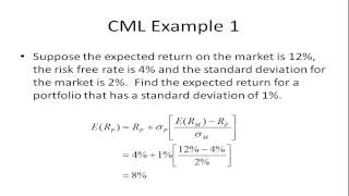 Capital Market Line [upl. by Godderd594]